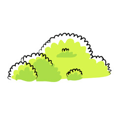 green bush shapes
