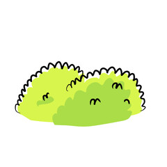 green bush shapes