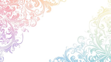 Obraz premium Pastel Floral Design Corner Frame Background