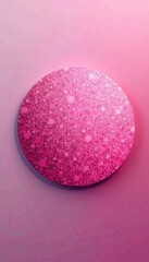 Pink grainy circle with soft gradient overlay on diffused background, pink circle, grainy