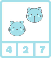 Animals Clip Cards Counting, Cat counting
