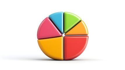 Colorful Pie Chart Segment Design for Data Representation Ideas