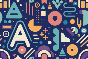 Obraz premium Dynamic and colorful cartoon depiction of a blue donkey head with orange accents. 