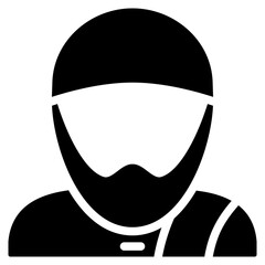 muslim icon with glyph style. Suitable for website design, logo, app, UI and etc. Based on the size of the icon in general, so it can be reduced.