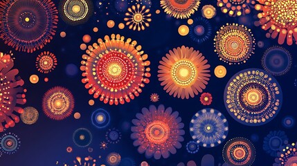 Fototapeta premium Abstract Colorful Floral Mandala Design Pattern