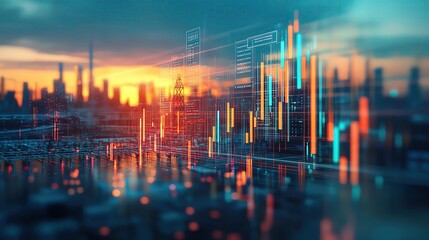 Detailed view of power grid infrastructure with equity firm financial documents overlay, symbolizing asset management and growth