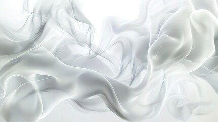 Obraz premium Abstract flowing white fabric, elegant, smooth curves.