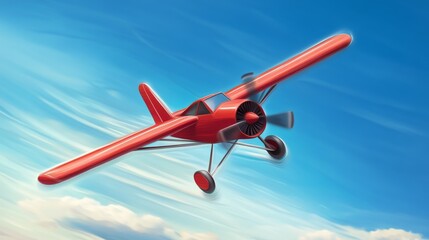 19.Illustration Icon Vector 3D Realistic Paper Plane in Blue Sky