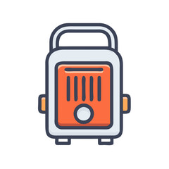 portable heater icon design