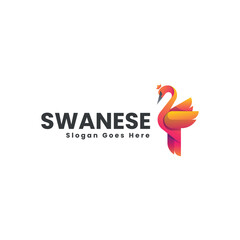 Swanese Gradient Colorful Logo