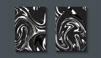 Liquid marble texture abstract black marble textures on a black background. Abstract marble pattern. Fluid art. Design for banner, cards, prints, presentation, invitation,  annual and background.