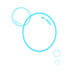 Hand drawn doodle of soap bubbles and foam in the air, Fizzy, soap foam, bath or soda. Icons for water and soda. Flat isolated on white background vector illustration