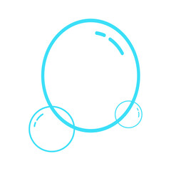 Hand drawn doodle of soap bubbles and foam in the air, Fizzy, soap foam, bath or soda. Icons for water and soda. Flat isolated on white background vector illustration