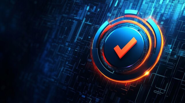 Quality management and validation process concept. Quality Assurance and Quality Control, ISO certification, The icon for quality assurance is on a dark blue background.