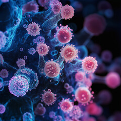 background with molecule