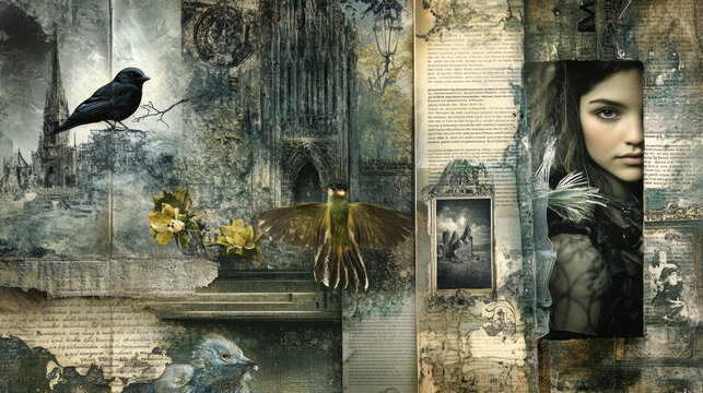 Images and pull quotes aligned to create flow across the page.