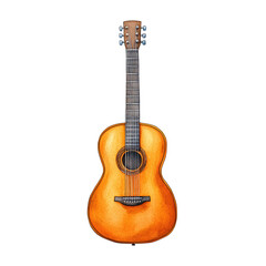 Classic Acoustic Guitar on White Background