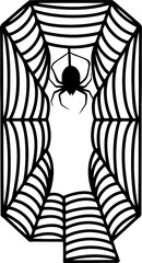 Spider Web Letter Alphabet Vector Element Q