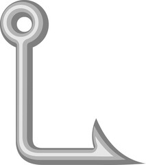 Fish Hook Letter Alphabet Vector Element L