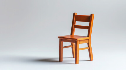A Simple Wooden Chair: Minimalist Interior Design Photography