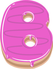 Cake Letter Alphabet Vector Element B