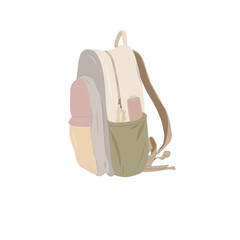 school backpack isolated on white