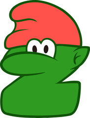 Dwarf Letter Alphabet Vector Element Z