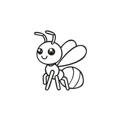 Cute Funny Bee vector