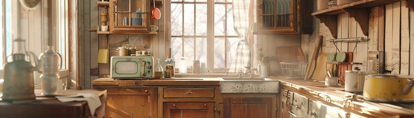 Fototapeta premium A realistic depiction of a cozy