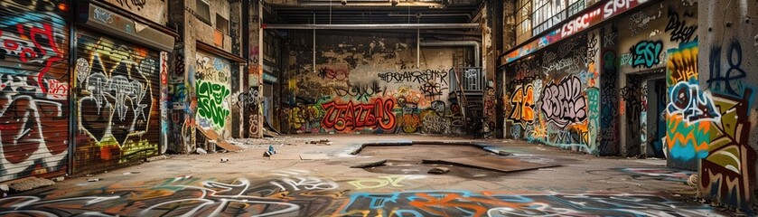 Fototapeta premium A rebel hideout in a dystopian future