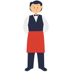 Professional Staff Character. People Labour Day Celebration. Vector Cartoon Illustration