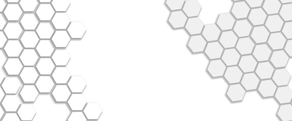 Vector futuristic hexagonal digital hexagon geometric abstract background.