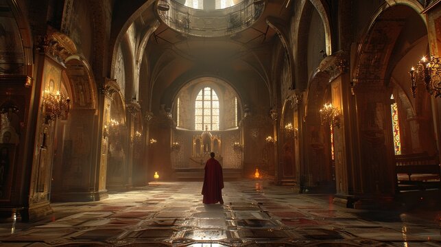 A secluded monastery where monks can manipulate sound to create powerful illusions communicate telepathically