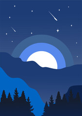 Naklejka premium state of alaska with beautiful mountain and sky views