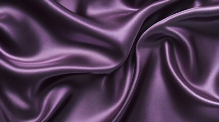 Fototapeta premium A close-up view of smooth, luxurious purple satin fabric, highlighting its texture and sheen.