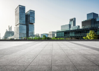 Modern Urban Architecture with a Clear Sky and Open Space