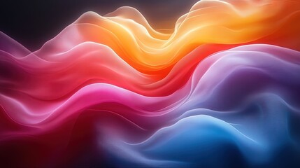 Obraz premium A vibrant abstract wave of colors flowing harmoniously, evoking a sense of movement and fluidity.