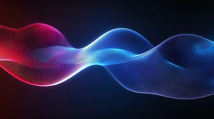 Fototapeta premium Abstract Red And Blue Wave Energy Flow Design