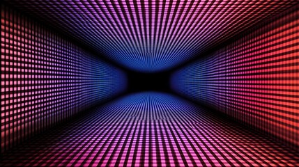 Naklejka premium Abstract Colorful Grid Pattern Tunnel Design