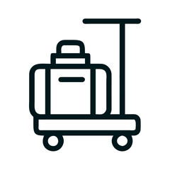 trolley bag icon design
