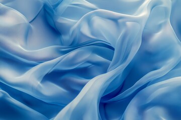 Fototapeta premium Soft, flowing light blue fabric with subtle folds and wrinkles.