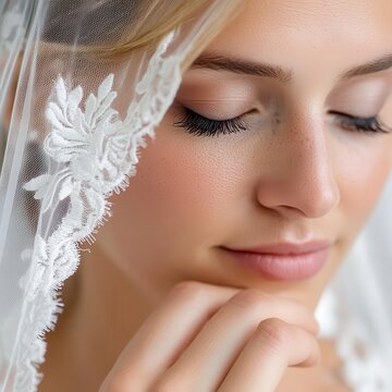fokasuart Close-up of a brides intricate lace veil soft and dre 33235776-d422-4fa7-9e32-fd4b3d74e445