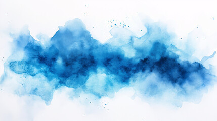 Obraz premium Light blue cyan white abstract watercolor background, Sky cloud background.