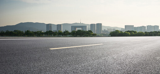 Expansive Urban Landscape with Clear Roads and Skyline Views
