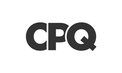 CPQ logo design template with strong and modern bold text. Initial based vector logotype featuring simple and minimal typography. Trendy company identity.