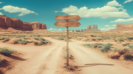 Exploring law restrictions at a desert crossroads monument valley landscape photography open space perspective