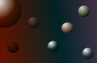 Header or banner design with large overlay balloons, Multipurpose creative large scale website template with Copyspace