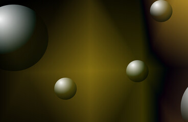 Realistic abstract 3D sphere. Geometric composition memphis, vector design elements, perfect for digital wallpaper or decor, display screens