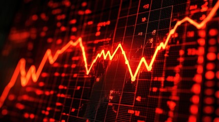 Market trends analysis financial sector graph visualization digital environment close-up investment insights