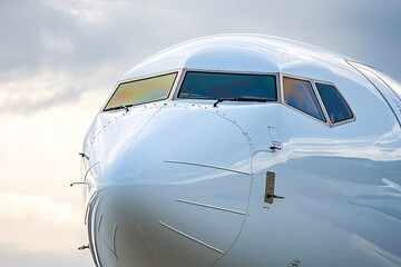 The airliner soars through the sky, a marvel of aviation ready to transport passengers on their travel journeys